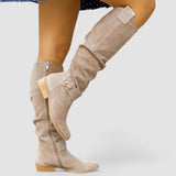 Elodie | Beige Western Boots