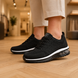 Naya | Black Air-Sole Sneakers
