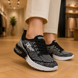 Honorine | Black Graphic Sneakers