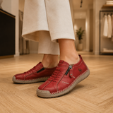 Nila | White Side-Zip Sneakers