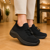 Thais | Black Knit Sneakers