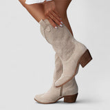 Tahlia | White Western Boots