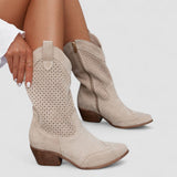 Tahlia | White Western Boots