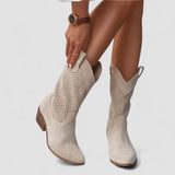 Tahlia | White Western Boots