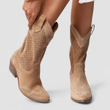 Tahlia | White Western Boots