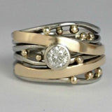 Royal - Vintage Gold Ring Inlaid with Zirconia