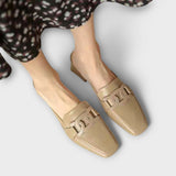 Marielle | Beige Chain Loafers