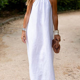 Elaine | Black Halter Maxi Dress