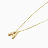 Initial necklace in love letters