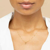 Initial necklace in love letters