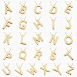 Initial necklace in love letters
