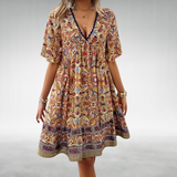 Quinley | Green Paisley Swing Dress