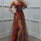 Madeleine | Multicolour One-Shoulder Dress