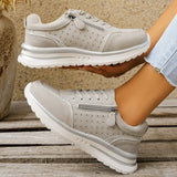 Nora | Khaki Panelled Sneakers