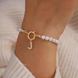Auden Key Letter Bracelets | Gold