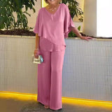 Martha | Cobalt Layered Trouser Set