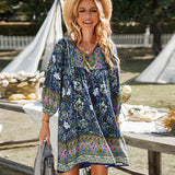 Briseis | Orange Floral Tunic Dress