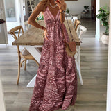 Gweneth | Green Paisley Strap Maxi Dress