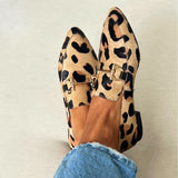Estelle | Leopard Buckle Loafers