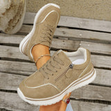 Nora | Khaki Panelled Sneakers