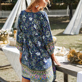 Briseis | Orange Floral Tunic Dress