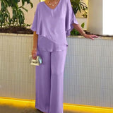 Martha | Cobalt Layered Trouser Set