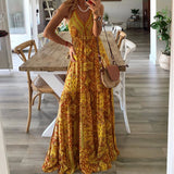 Gweneth | Green Paisley Strap Maxi Dress