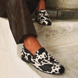 Darcy | Cow Print Loafers