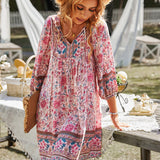 Briseis | Orange Floral Tunic Dress