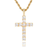 Moissanite cross necklace