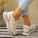 Nora | Khaki Panelled Sneakers