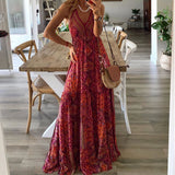 Gweneth | Green Paisley Strap Maxi Dress
