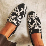 Darcy | Cow Print Loafers