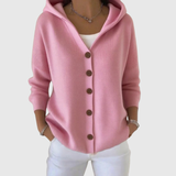 Phoebe | Pink Hooded Cardigan