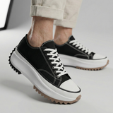 Eveloise | White Contrast-Trim Sneakers