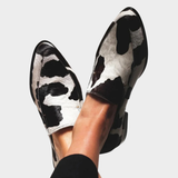 Becca | Cow Print Pointed Flats