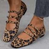 Angelie | Leopard Multi-Strap Flats