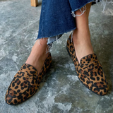 Azariah | Leopard Almond-Toe Flats