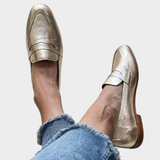 Callistia | Metallic Gold Loafers