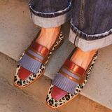 Zelda | Leopard Patchwork Loafers