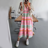 Jessenia | Pastel Striped Midi Dress