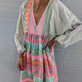 Jessenia | Pastel Striped Midi Dress