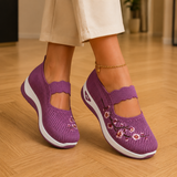 Flori | Floral Knit Strap Sneakers