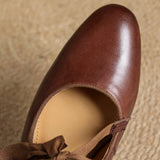 Patricia | Red Ribbon-Tie Pumps