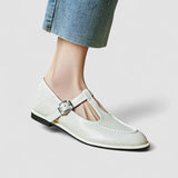 Rahel | Black T-Bar Mary Jane Flats