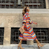 Cassandra | Multicolour Zigzag Maxi Dress