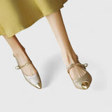 Seraphyane | Green Block Heel Sandals