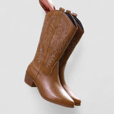 Camille | White Western Boots