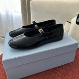 Suzanne | Black Patent Mary Jane Flats