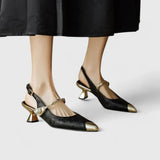 Seraphyane | Green Block Heel Sandals